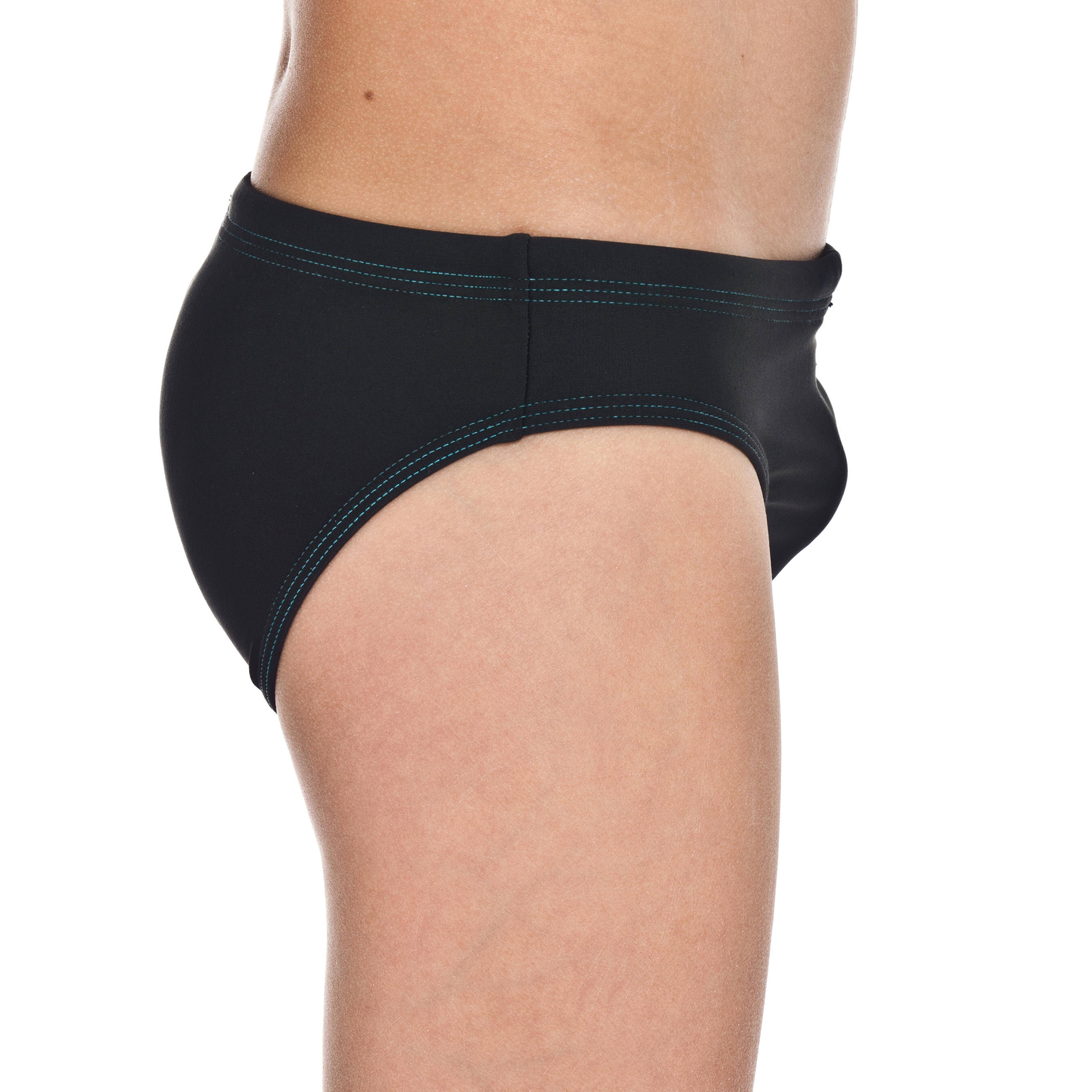 100 BOYS' SWIMMING BRIEFS - BASIC BLACK -  3