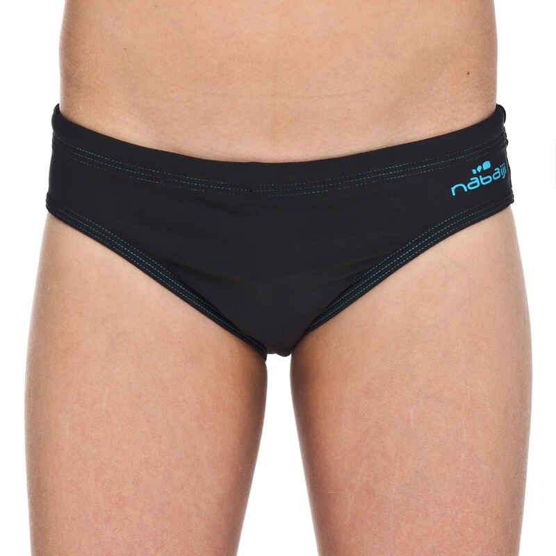 Badehose Slip 100 Basic Kinder Jungen schwarz Badehose Slip 100 Basic Kinder Jungen schwarz