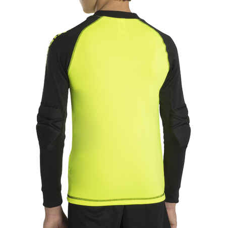 F300 Kids' Football Goalkeeper Shirt - Yellow/Black