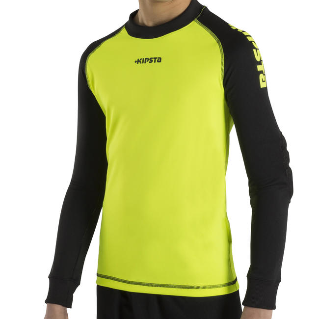 Kids' Football Goalkeeper Jersey F300 Yellow/Black