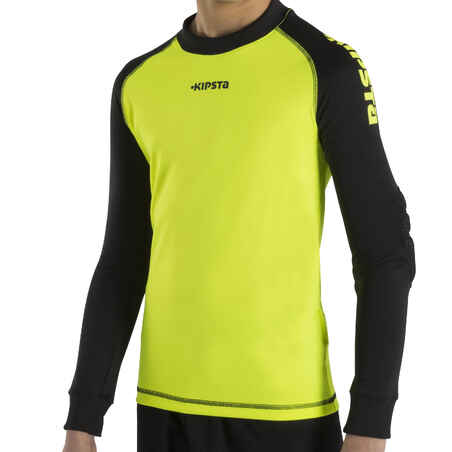 F300 Kids' Football Goalkeeper Shirt - Yellow/Black