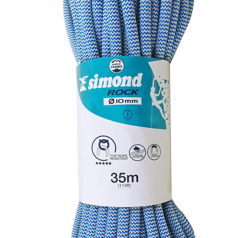 Abseilseil rock10 35 m blau simond 2018