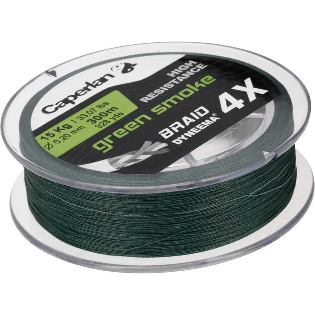 TRENZA DE PESCA BRAID 4 X GREEN SMOKE 300 m.