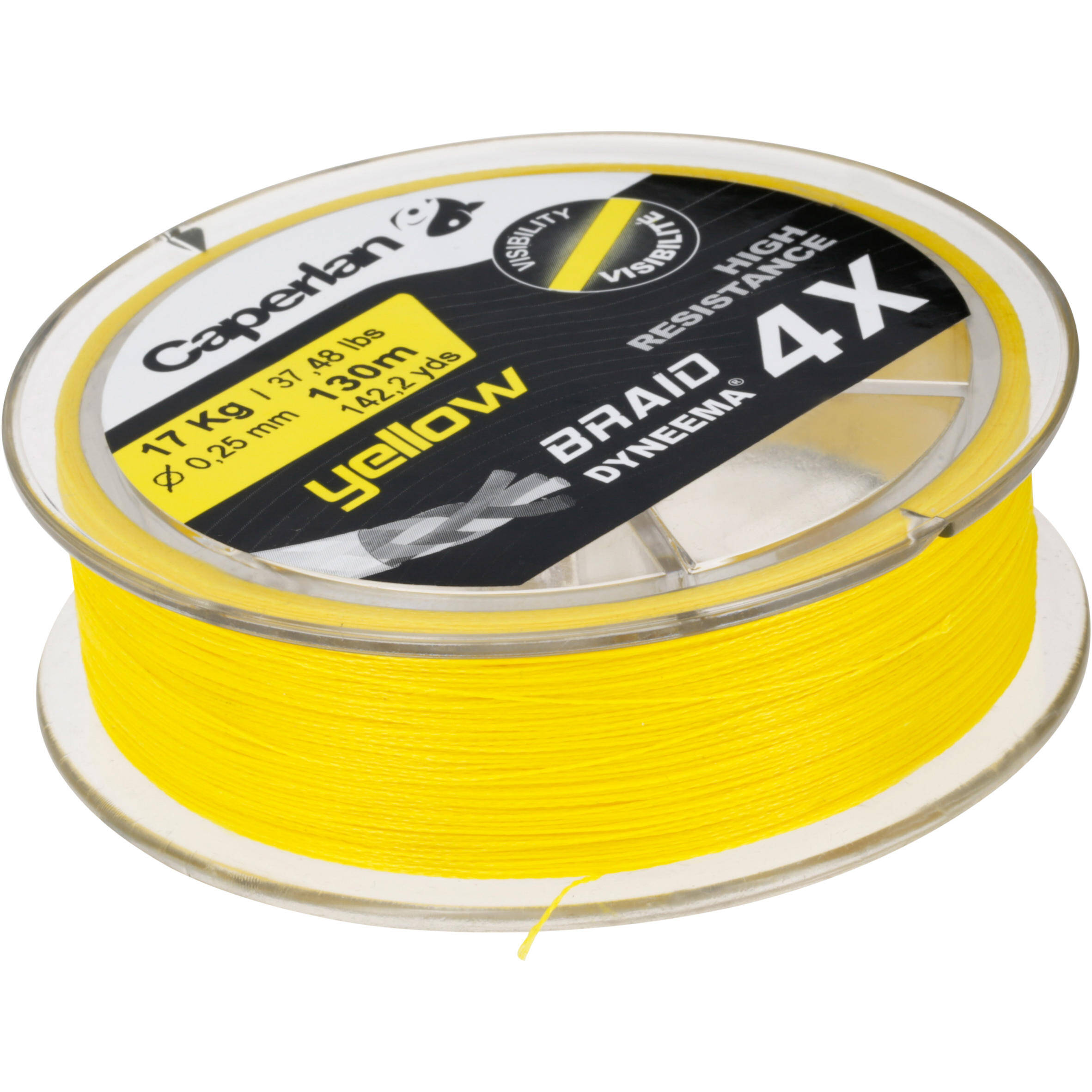 LURE FISHING BRAIDED LINE TX4 130 M - YELLOW -  1