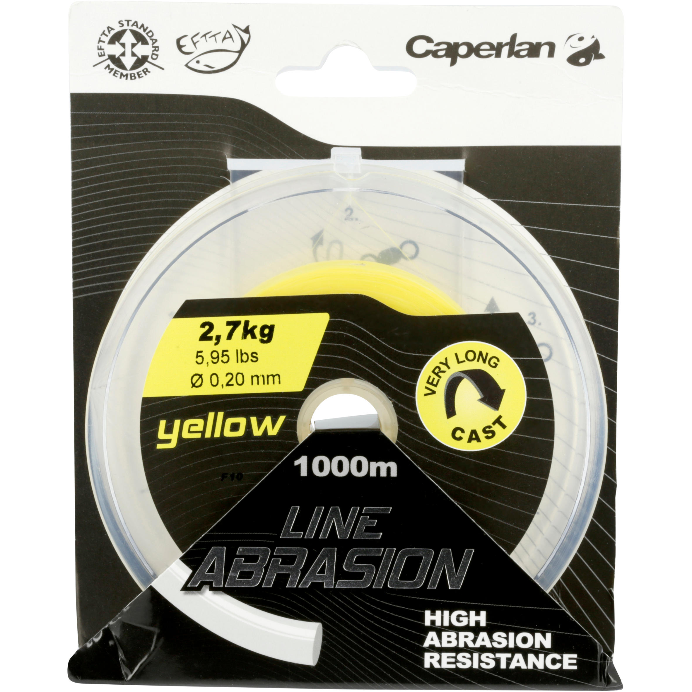 Fishing line abrasion yellow 1000m 10/23