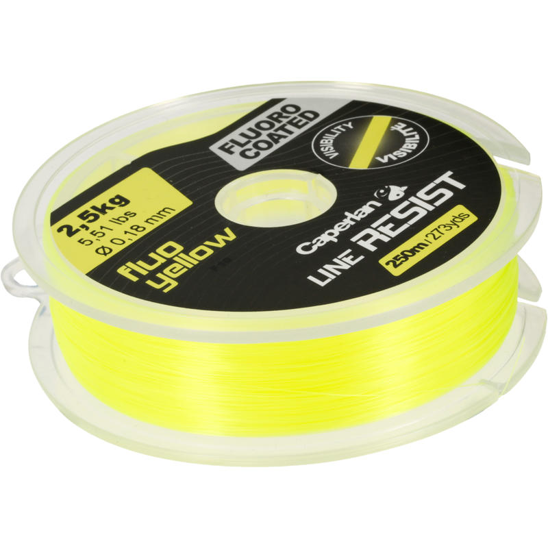 LINE RESIST FLUO YELLOW 250 M FISHING LINE Decathlon