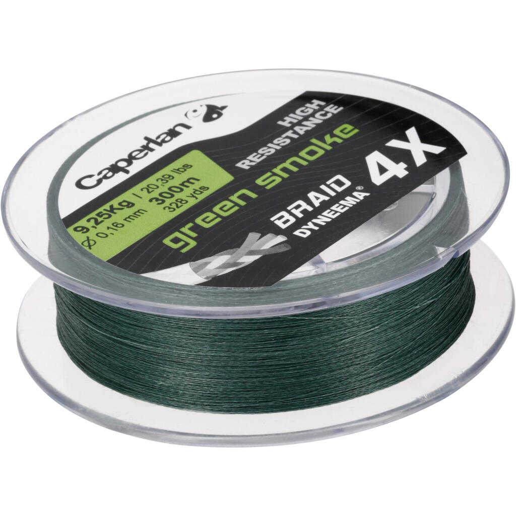 TRENZA DE PESCA BRAID 4 X GREEN SMOKE 300 m.