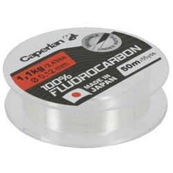 FIL DE PÊCHE FLUOROCARBONE 100% 50 M