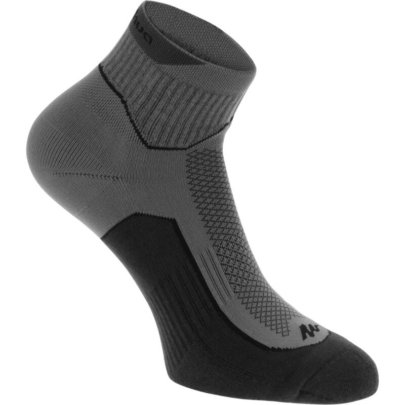 Polovysoké turistické ponožky NH 500 šedé 2 páry