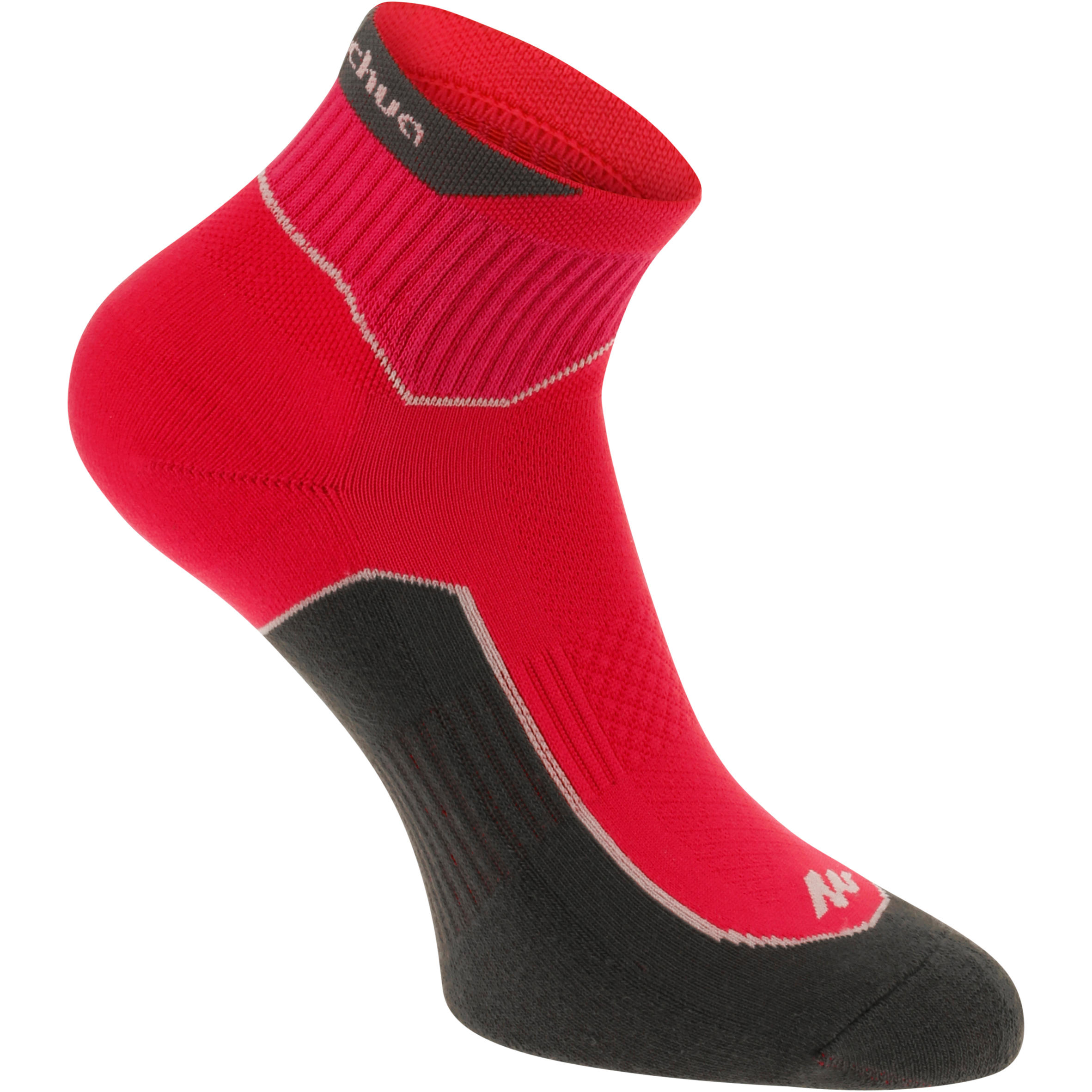 2 pairs of adult’s short Arpenaz 100 hiking socks in pink. 2/8