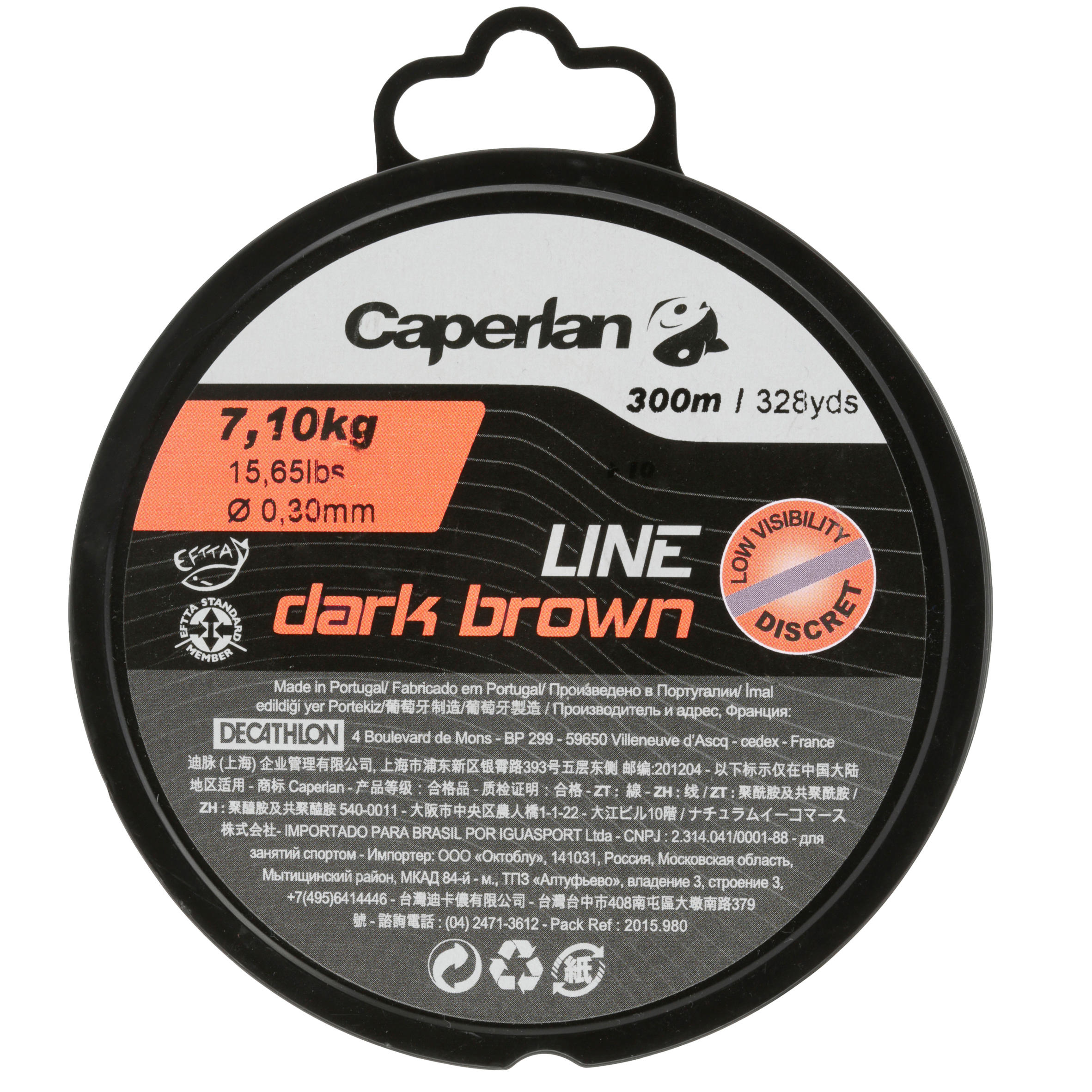 CARP FISHING LINE DARK BROWN 300 M  - CAPERLAN