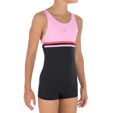 pink loran shorty legsuit swimsuit piece nabaiji