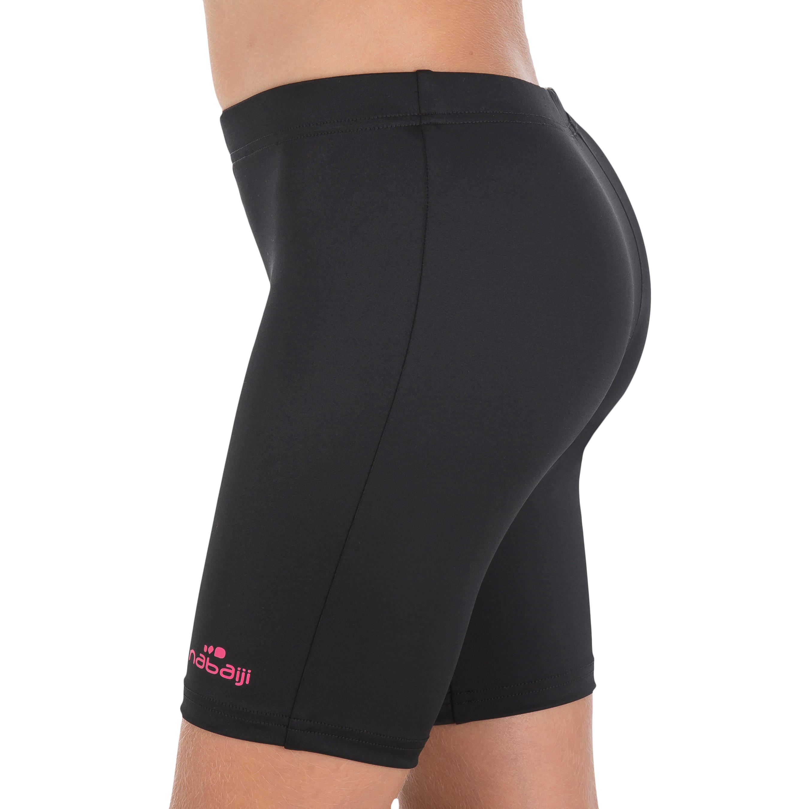 Girls Swimming Shorts Black Quick-Dry & Flexible Fit