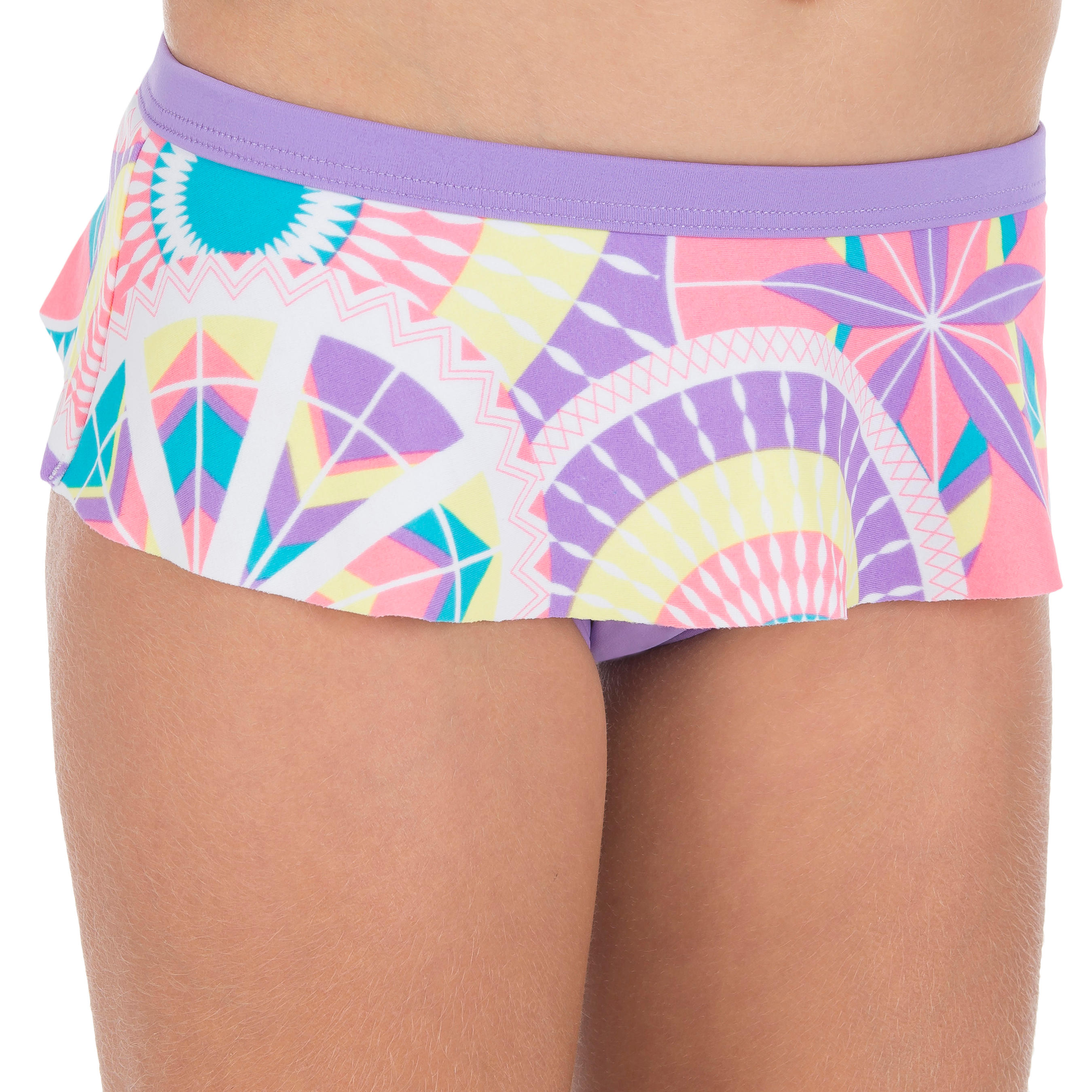 Riana Girls’ Two-Piece Skirt Swimsuit - All Kali Purple 5/7