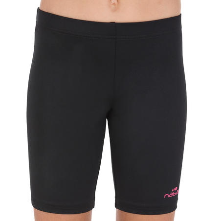 Bas de maillot de bain shorty long fille noir