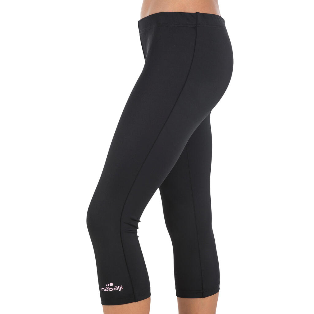 Bas de maillot de bain legging  fille noir