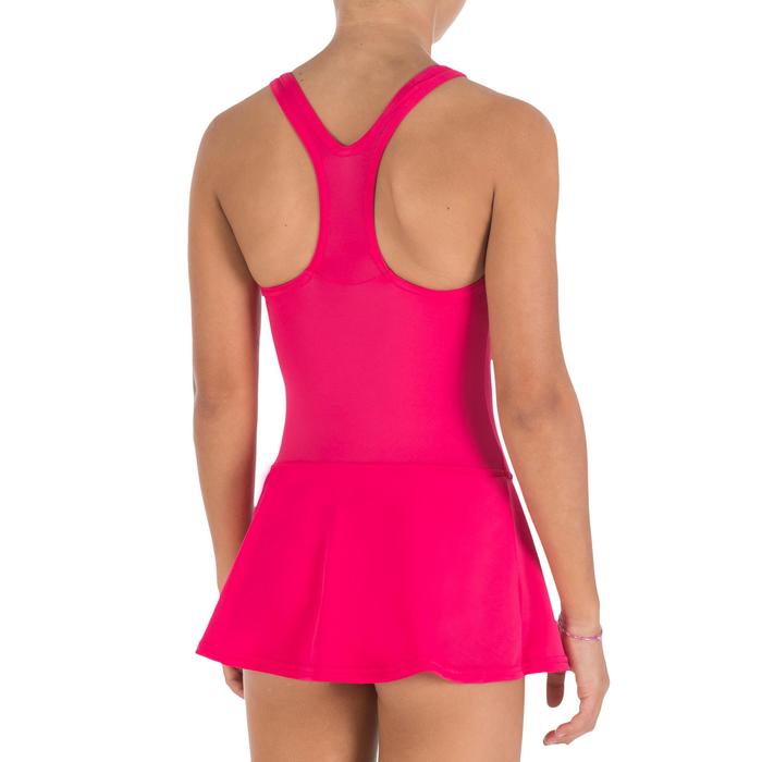 Leony Girls One Piece Skirt Swimsuit  Pink Decathlon 