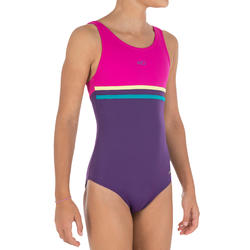 Loran Girls’ One-Piece Swimsuit - Purple Pink