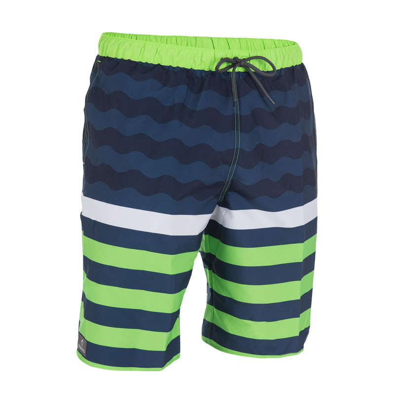 TRIBORD Hendaia Signal men’s long swimming shorts green...