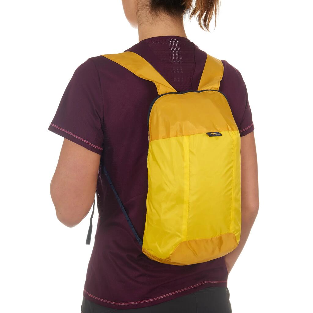 Rucksack Travel ultrakompakt 10 Liter gelb