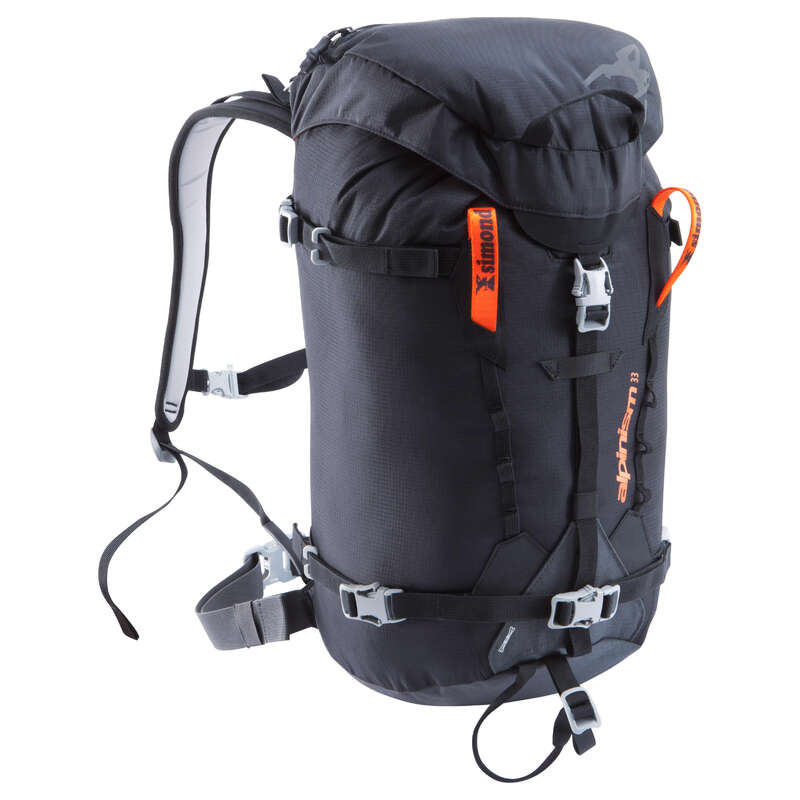 SIMOND 33L Mountain Climbing Backpack Black Decathlon