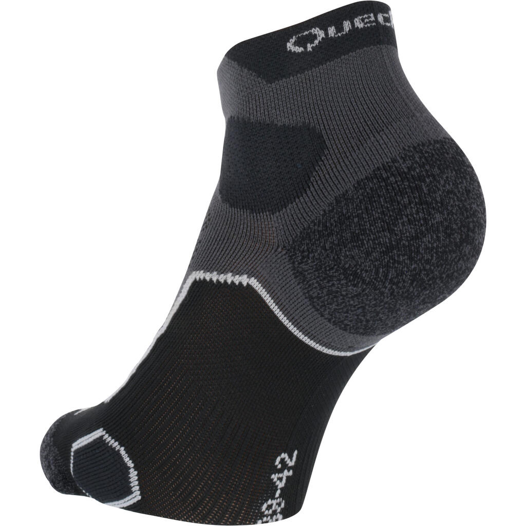 Mid-Length Walking Socks 2 Pairs - Black