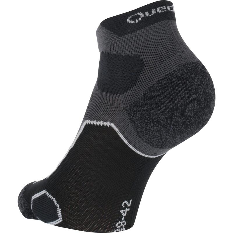 Chaussettes de randonnée montagne tiges mid. 2 paires Forclaz 500 noir