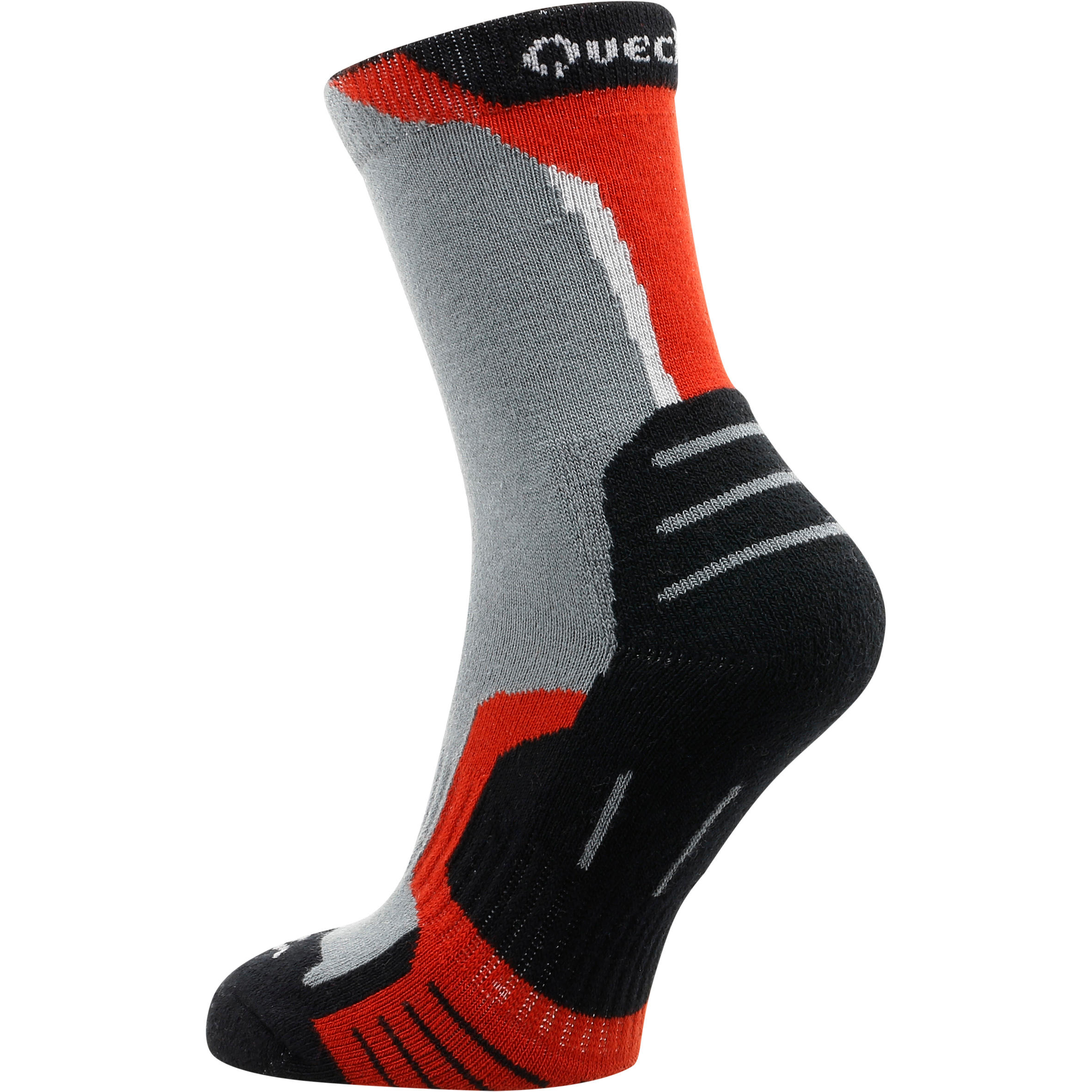 2 pairs of children’s high length mountain hiking crossocks - Red 3/7