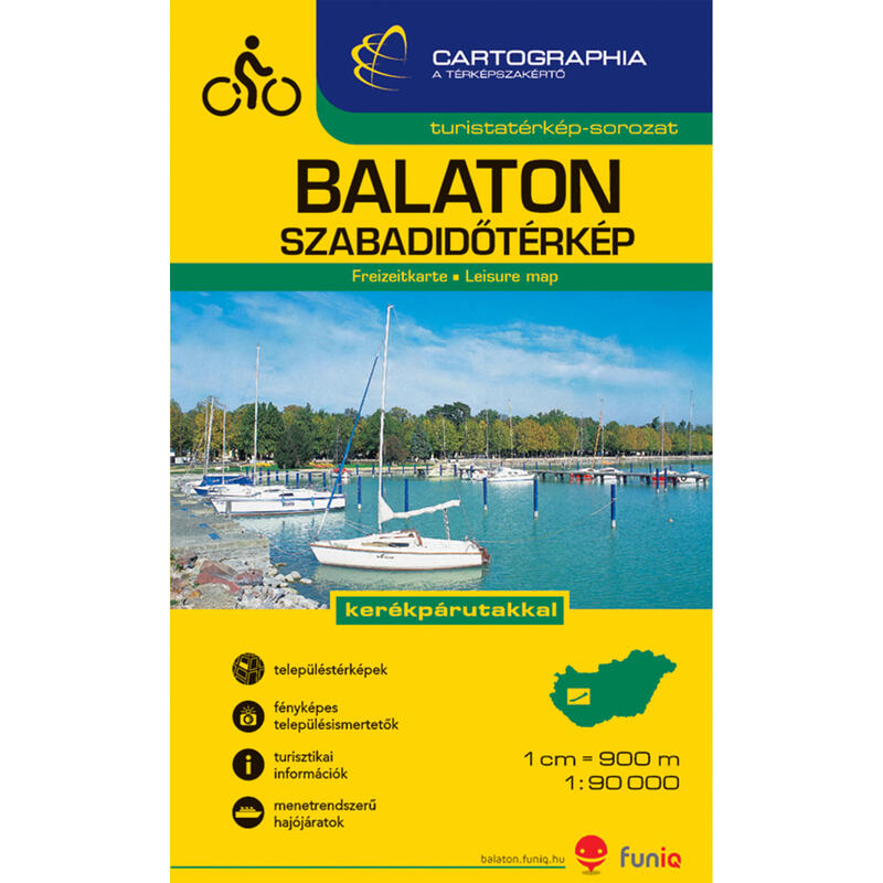 Balaton szabadidőtérkép 1:90 000 - Kerékpárutakkal