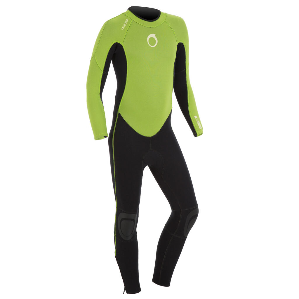 100 Children's 2/2 mm Neoprene Surfing Wetsuit - Green