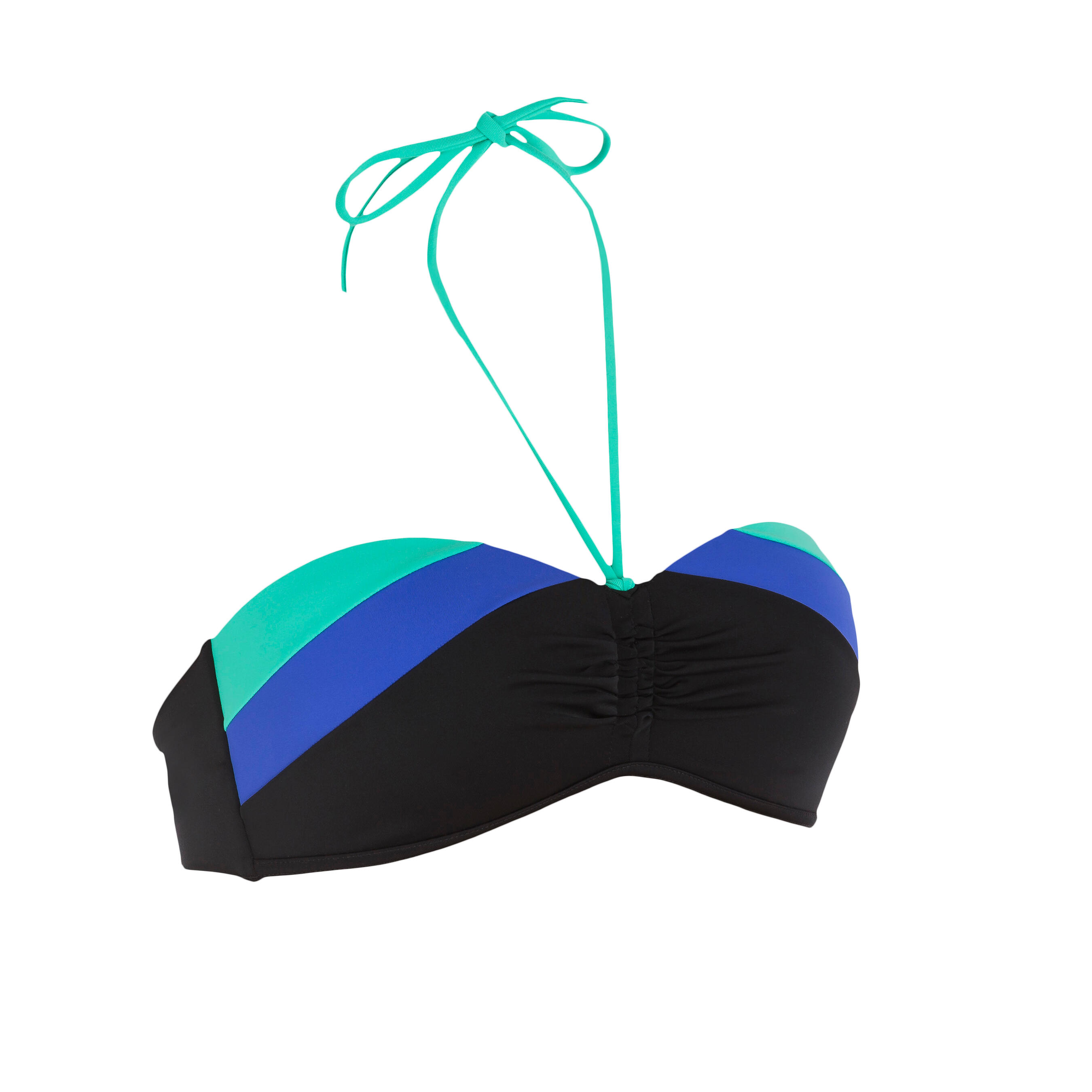 Laeti Colour Block Women's Bandeau Swimsuit With Fixed Padded Cups 3/13