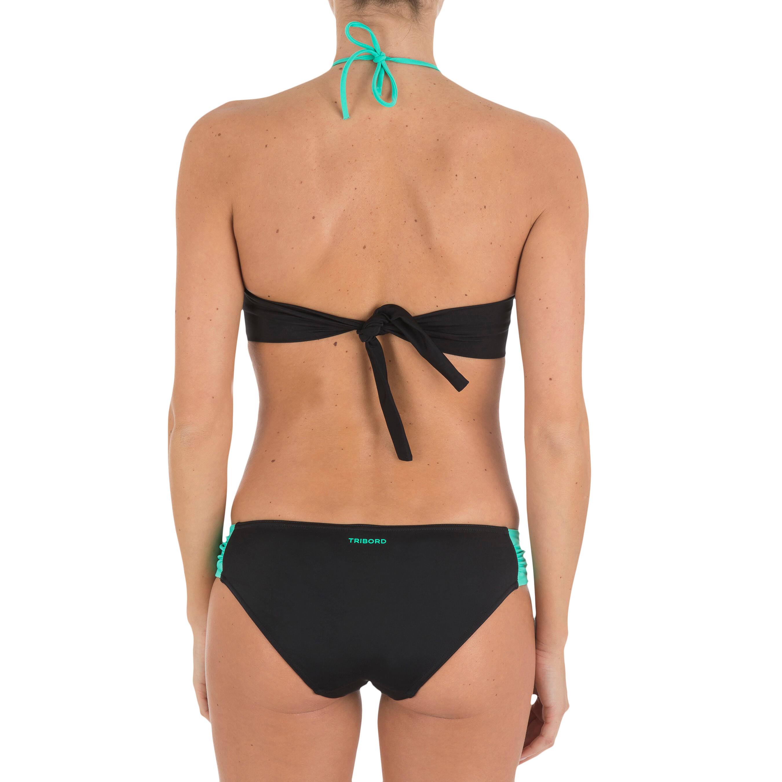 Laeti Colour Block Women's Bandeau Swimsuit With Fixed Padded Cups 9/13