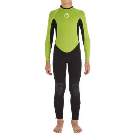 100 Children's 2/2 mm Neoprene Surfing Wetsuit - Green