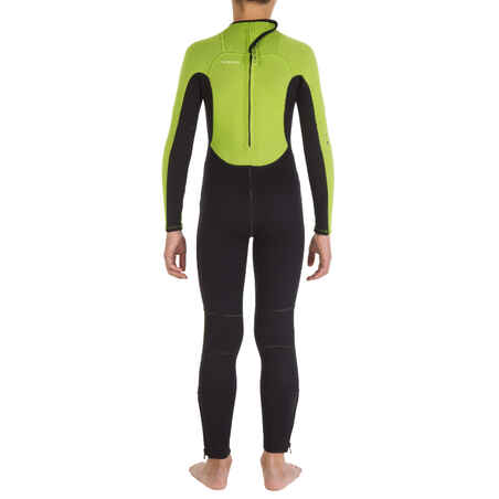 100 Children's 2/2 mm Neoprene Surfing Wetsuit - Green