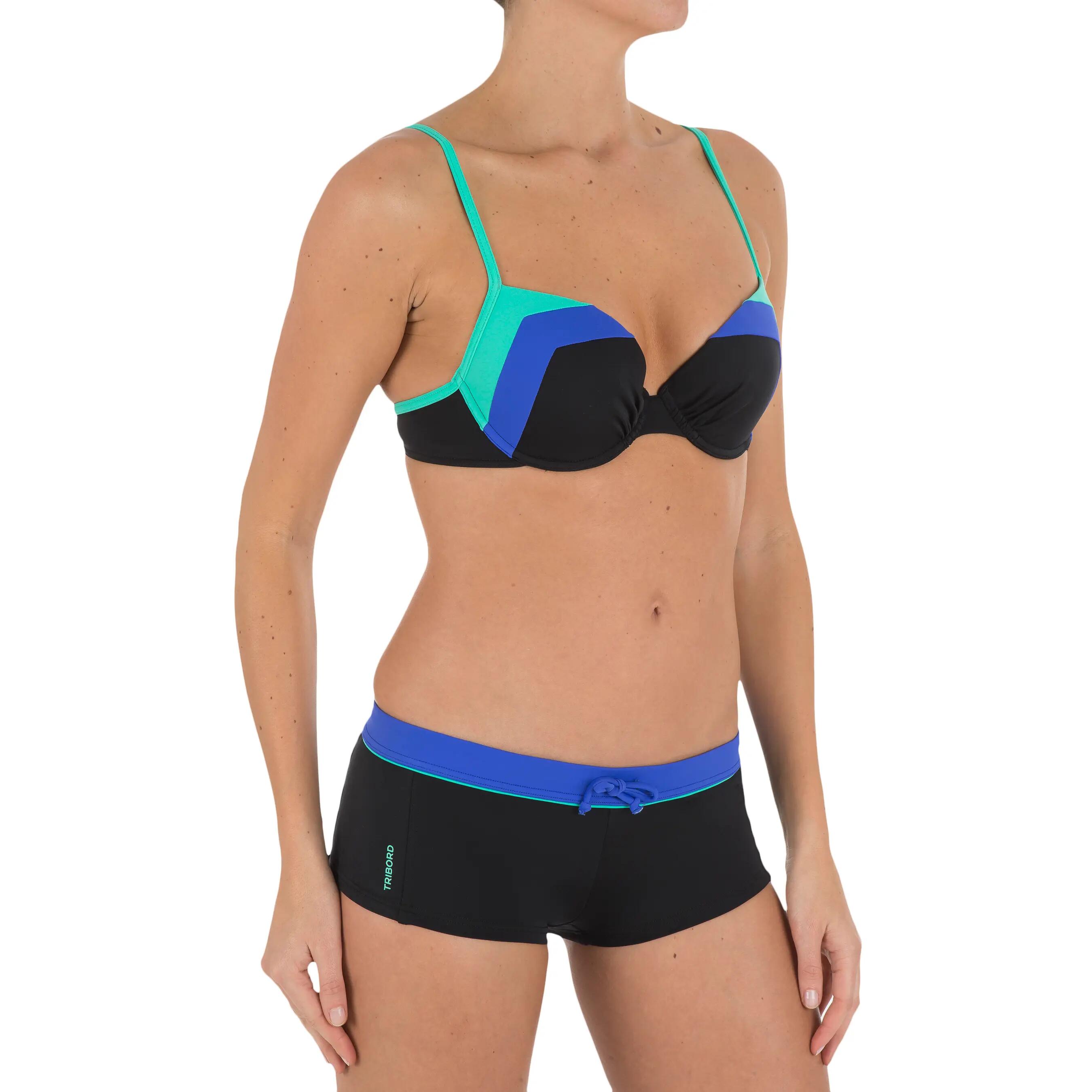 Vaiana Colour Block Women'S Shorty Swimsuit Bottoms With Drawstring 6/11