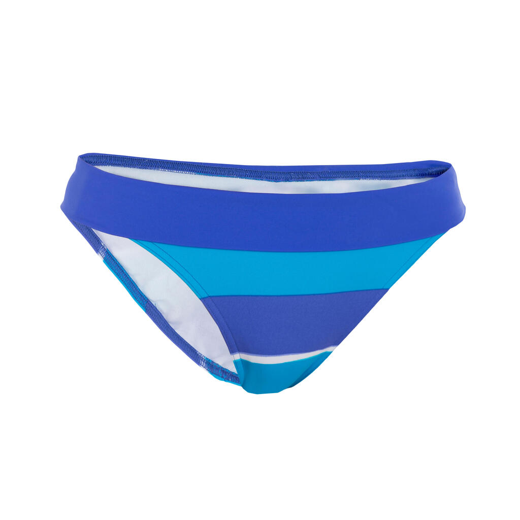 Bas de maillot de bain femme culotte NAO MOANA vert taille haute avec revers