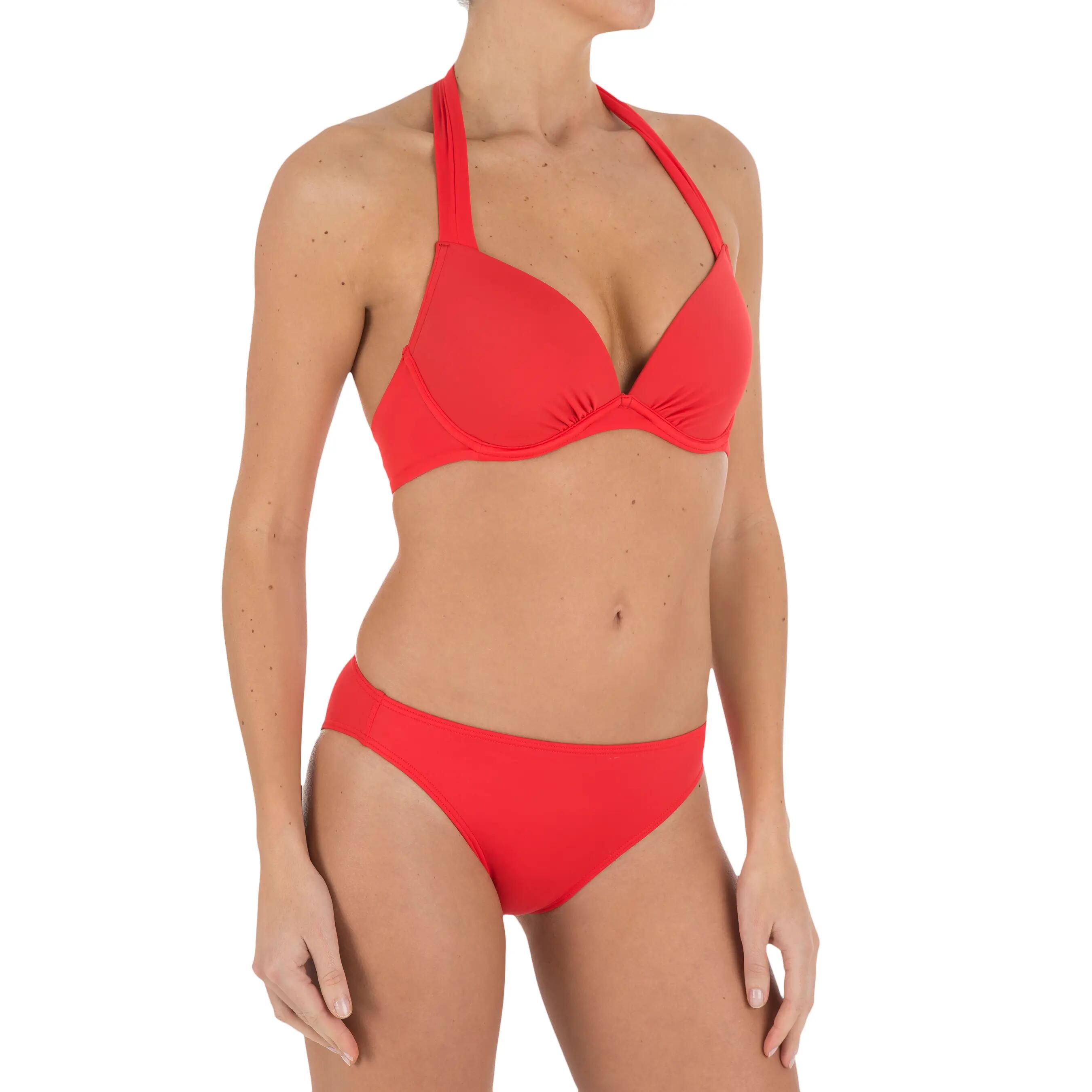 Haut de maillot de bain femme push up ELENA ROUGE sur basque , avec armatures 7/13