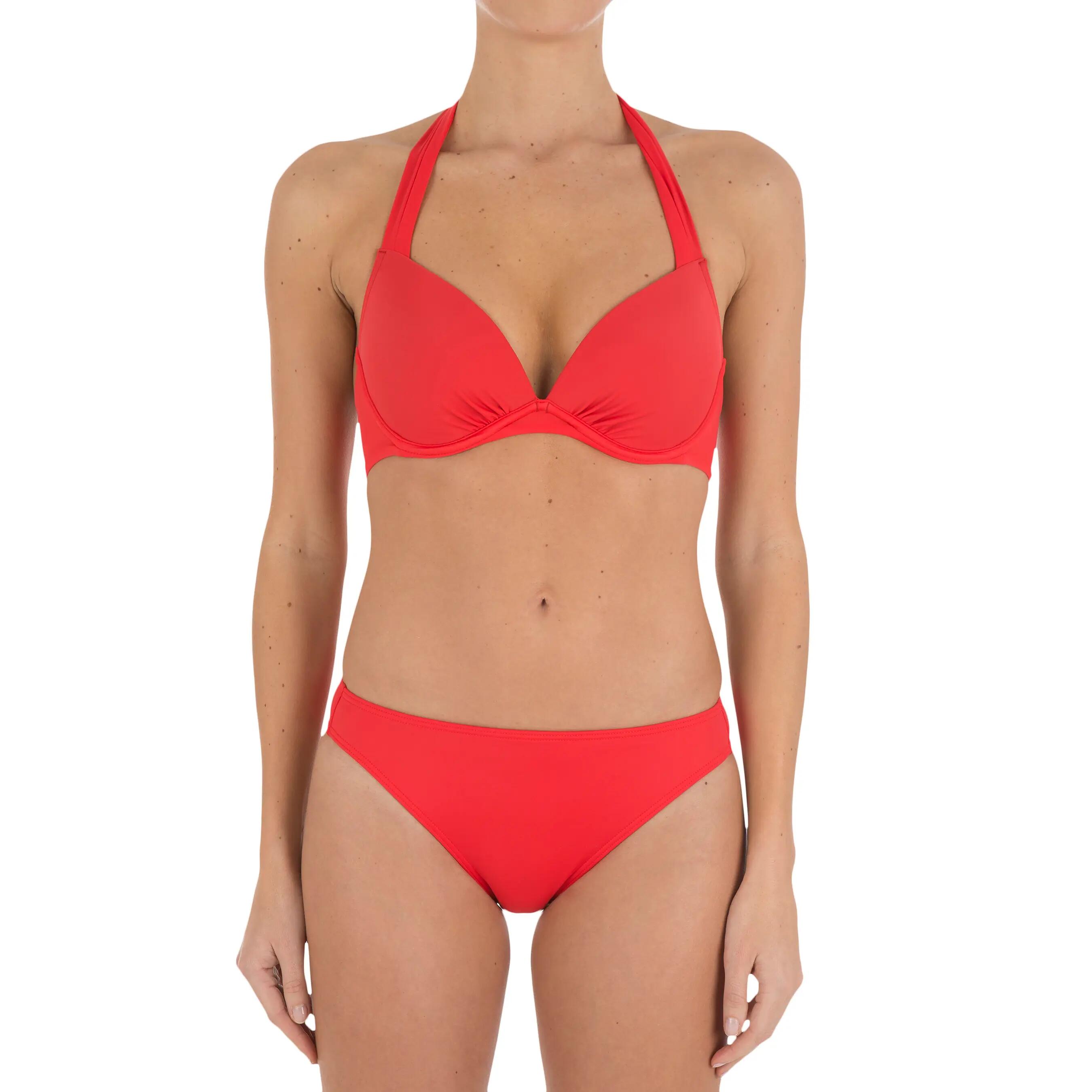 Haut de maillot de bain femme push up ELENA ROUGE sur basque , avec armatures 10/13