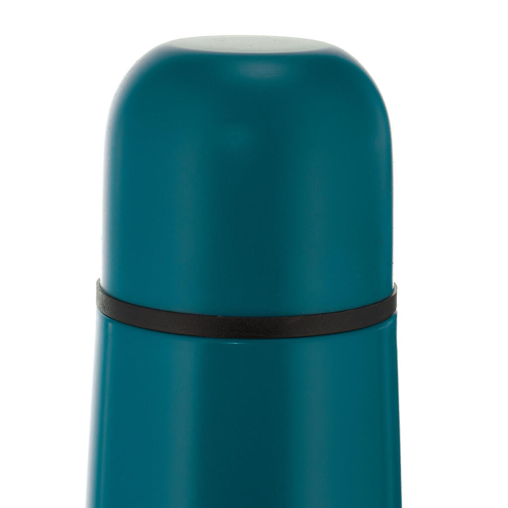 0.4 L stainless steel isothermal flask with cup for hiking - turquoise