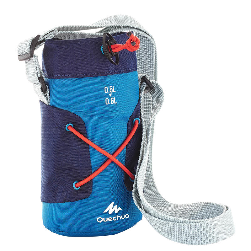 Funda isoterma para cantimplora de senderismo de 0.5 a 0-6 litros azul Funda isoterma para cantimplora de senderismo de 0.5 a 0-6 litros azul