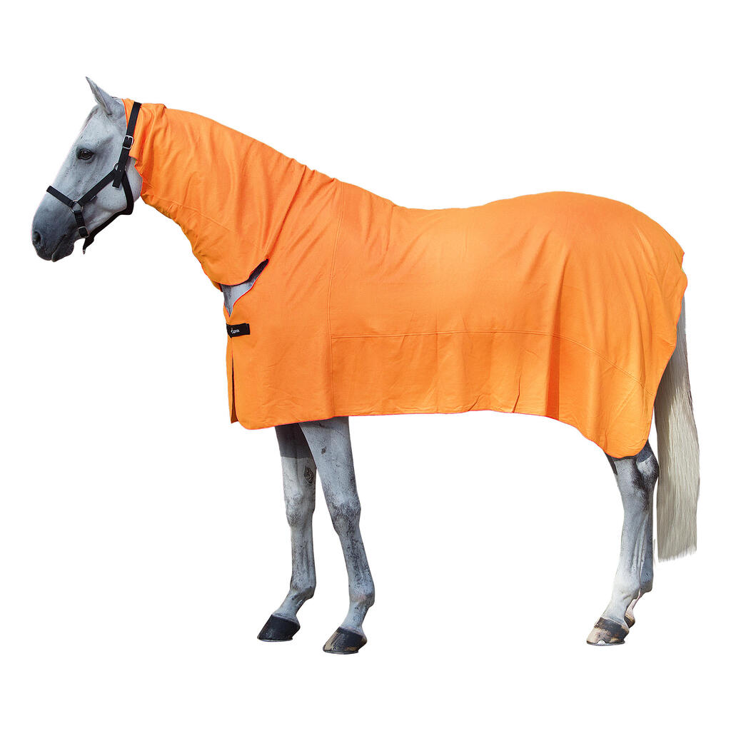 Abschwitzdecke Full Neck für Pony und Pferd orange