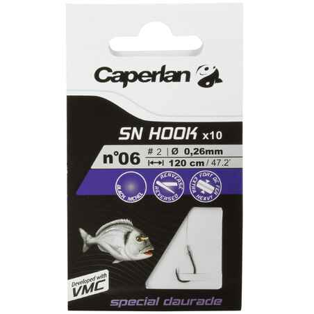 SEABREAM spade-end hooks to line for sea fishing - Decathlon