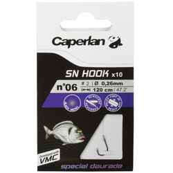 SEABREAM spade-end hooks to line for sea fishing