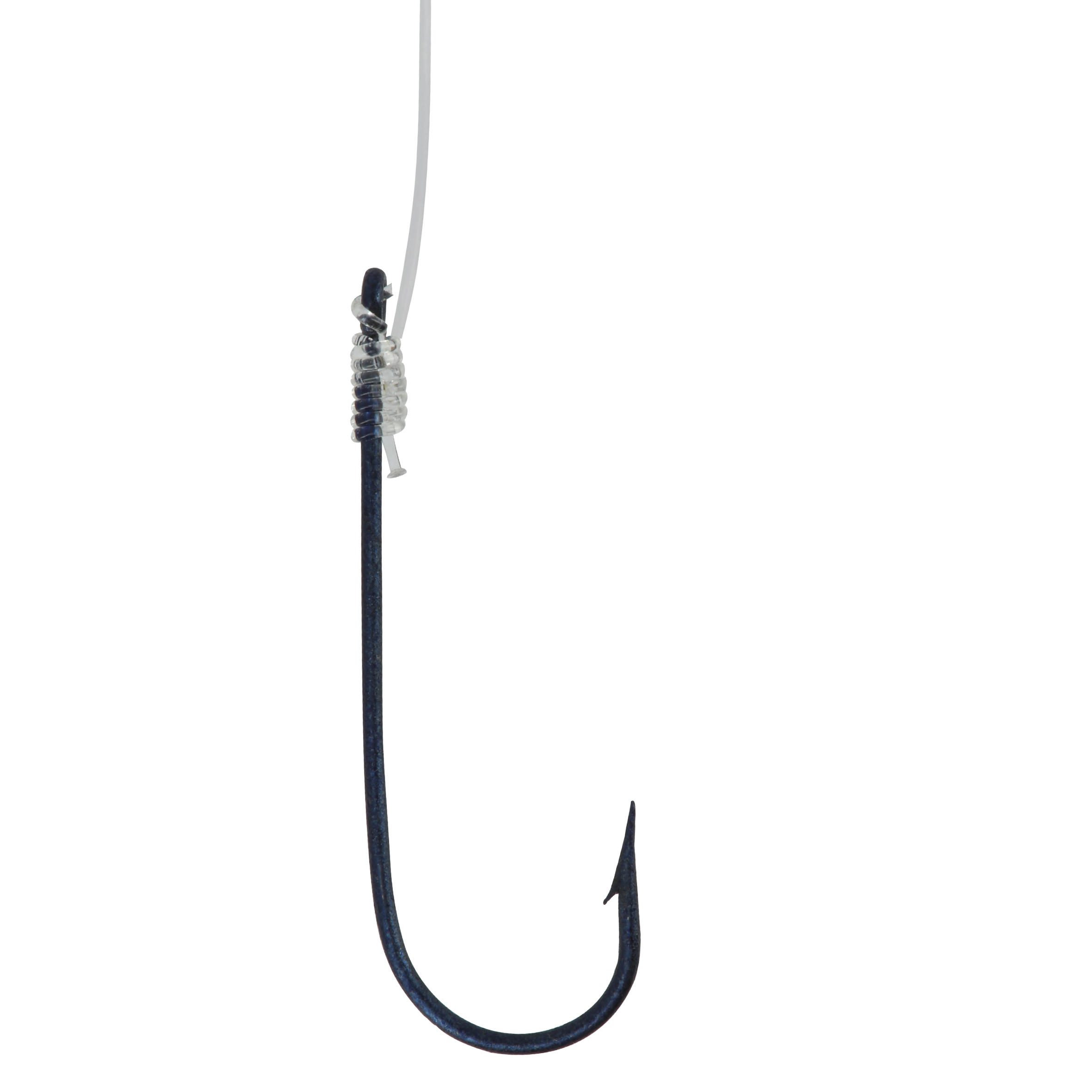 SN FLUORO eyed hooks to line for sea fishing with worms 13/14