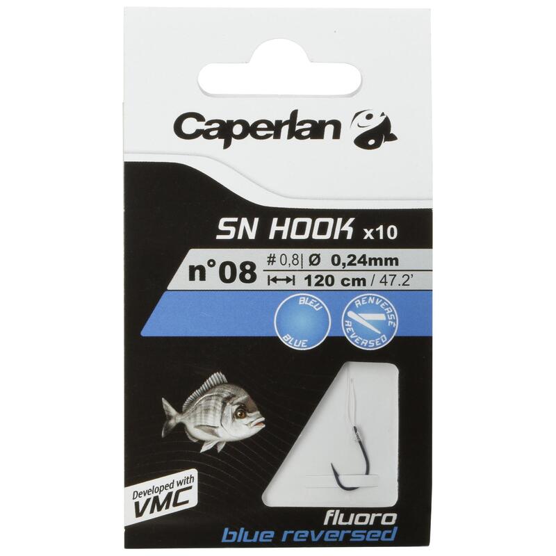 Ami montati paletta SN HOOK fluorosea bluereversed pesca in mare