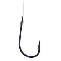 BLUE REVERSED spade-end hooks to line for sea fishing