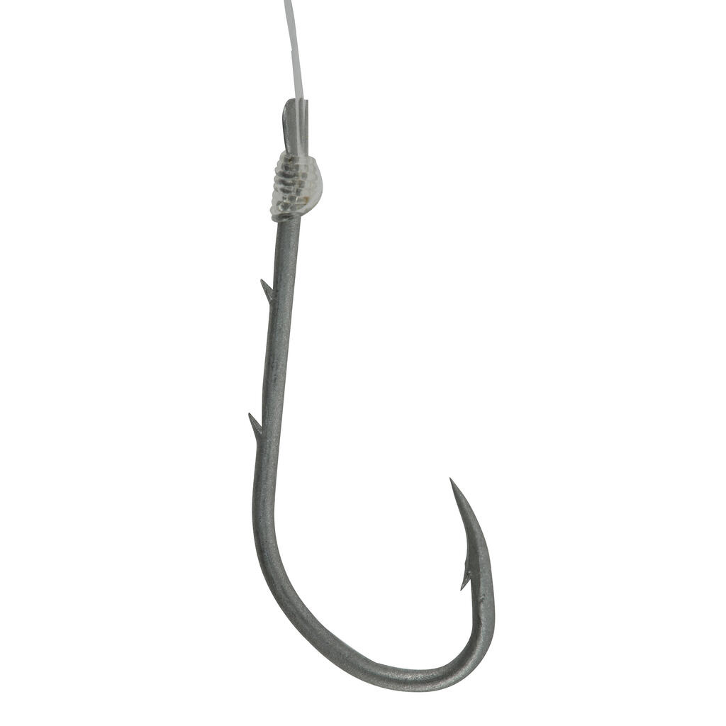 SN double-barb spade-end hooks to line for sea fishing