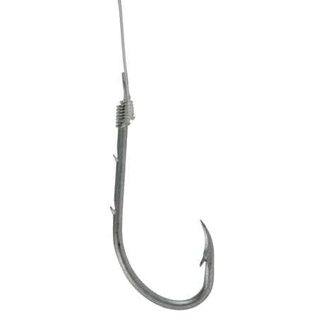 SN double-barb spade-end hooks to line for sea fishing