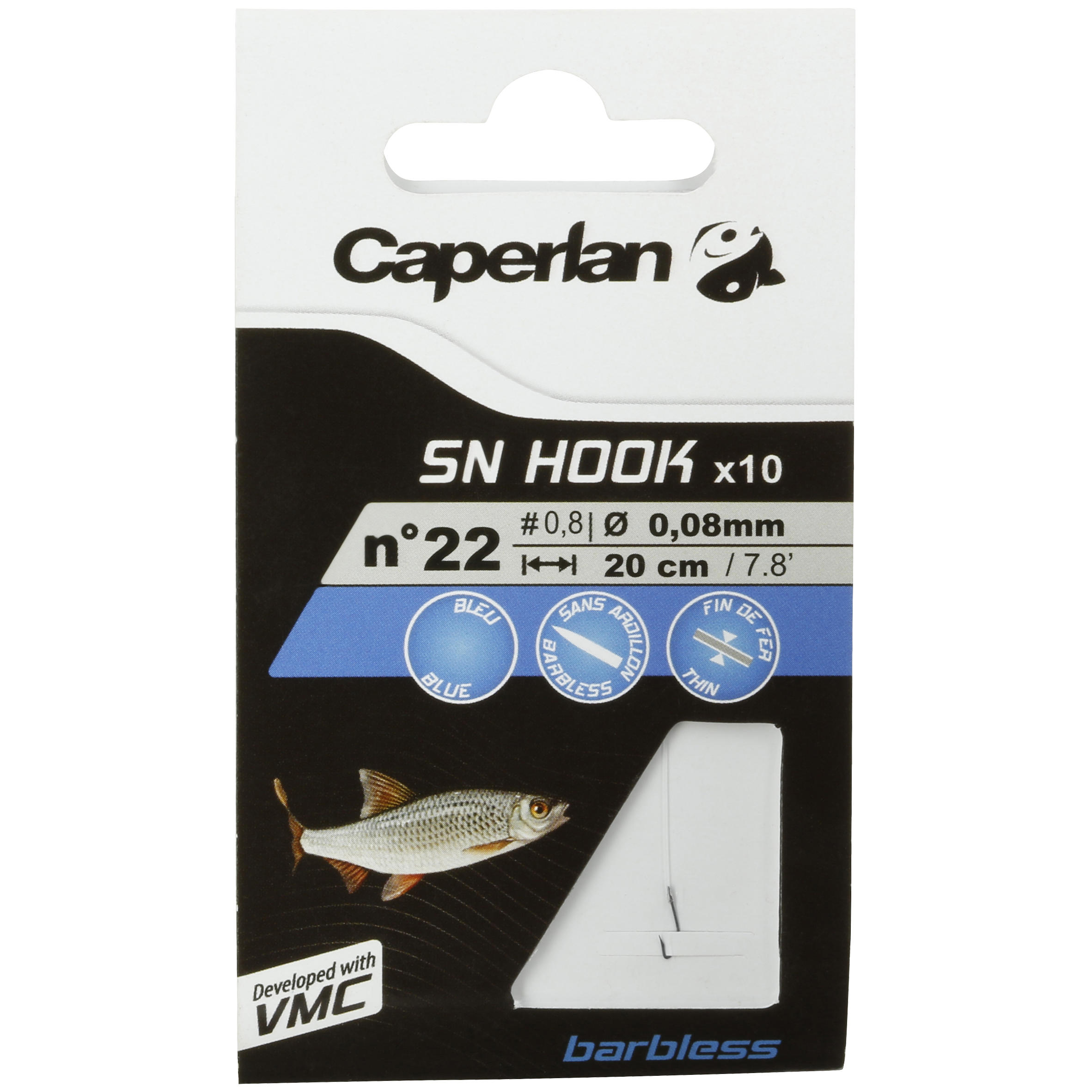 CAPERLAN Montované rybárske háčiky SN Hook barbless 18 · záber 10