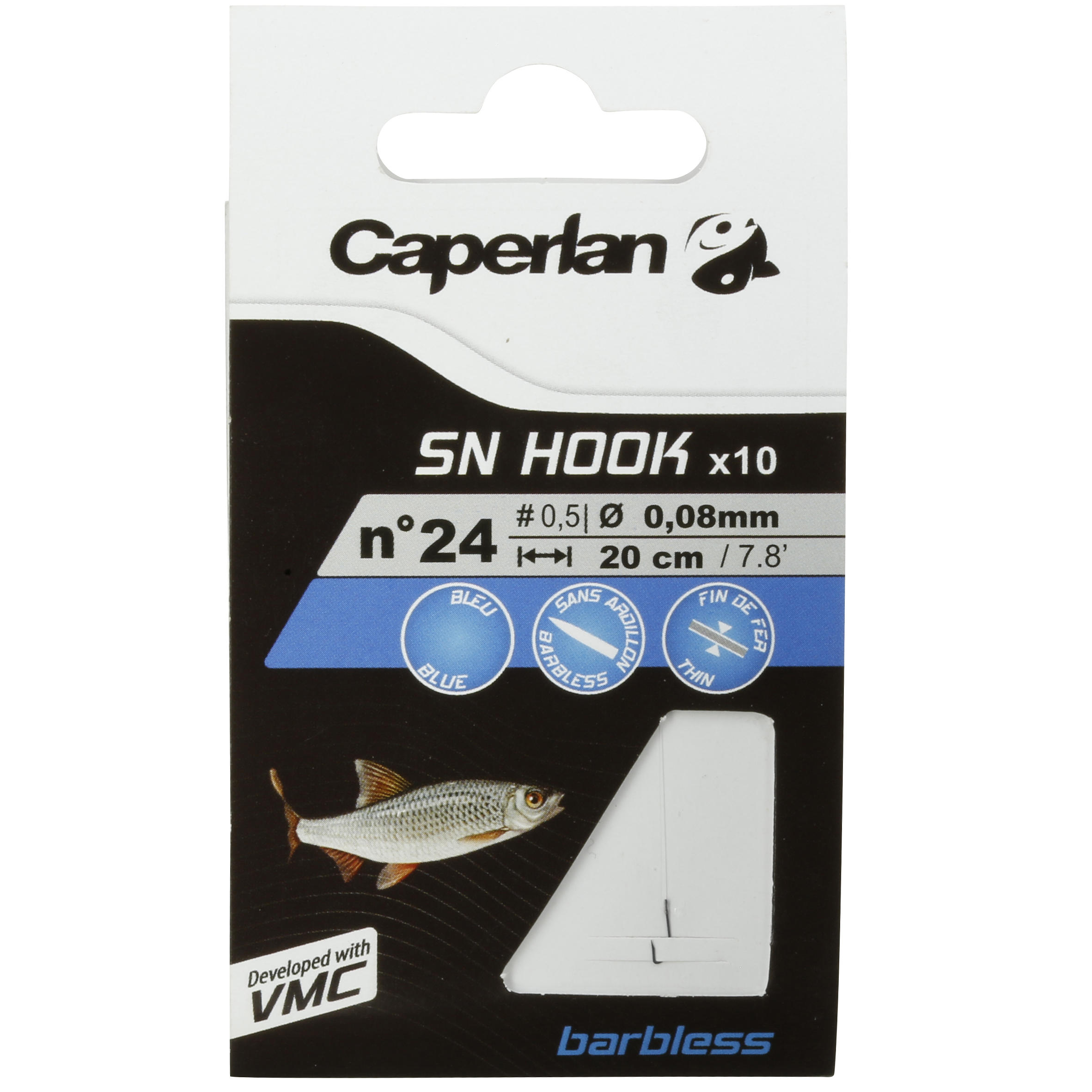 SN Hook Barbless Fishing Rigged Hooks 12/14
